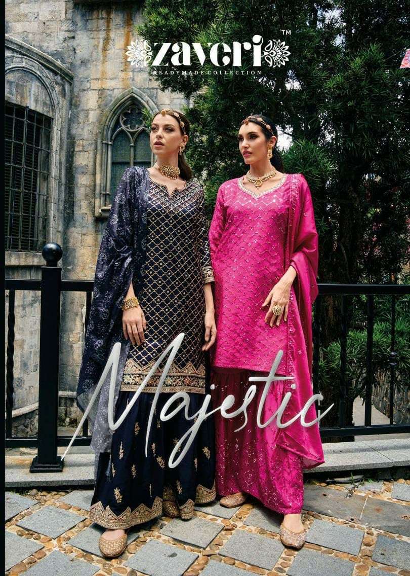 Majestic Buy Zaveri Online Wholesaler Latest Collection Kurta Suit Set